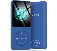 Lecteur MP3 A02 8 Go, 70 heures d'autonomie, son sans perte, compatible avec les cartes mémoire jusqu'à 128 Go, bleu foncé
