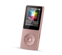 Lecteur MP3 AGPTEK - 16Go - Ecran 1.8” - Radio FM - Autonomie jusqu'à 70 Heures - Or Rose