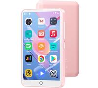 Lecteur MP3 avec Bluetooth et WiFi, Oilsky 80GB 4'' 1080P Lecteur MP4 à écran Tactile, Android 9.0, Lecteur MP3 Portable avec Spotify, Audible, Deezer (Rose)