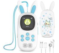 Lecteur MP3 avec Bluetooth, Mini Lecteur de Musique 32G pour Enfants, Lecteur MP3 avec Radio FM,enregistrements, Alarme, chronomètre, supporte jusqu'à 128 Go, écouteurs Inclus.
