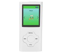 Lecteur MP3 avec écran LCD 1,8 Pouces, Enregistrement de Support de Lecteur MP3 de Musique Portable, Radio FM, Livre électronique, Son sans Perte, 64 Go Extensible (Argent)