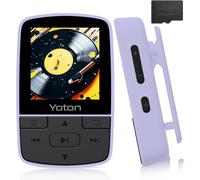 Lecteur Mp3 Baladeur Avec Bluetooth 5.2, 64 Go De Mémoire, Radio Fm, Enregistrement Vocal, Contrôle Du Volume Indépendant, Casque Inclus, Extensible Jusqu'À 128 Go De Carte Sd, Violet