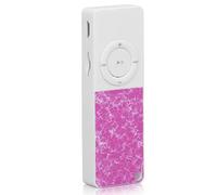 Lecteur Mp3, Baladeur MP3 sans Perte HiFi Bruit Portable, Lecteur Musique Enfant sur Carte Mémoire 64 G, Mini Baladeur Enfant 180 MAh pour Le Sport Voyages étudiant (Rouge-Violet)