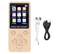 Lecteur MP3 Bluetooth 5.0 Portable Hi-FI Sound Player avec écran Couleur de 1,8 Pouces intégré dans la Carte mémoire de 16 Go Support 128 Go Extension pour Les Amateurs de Musique (Doré)