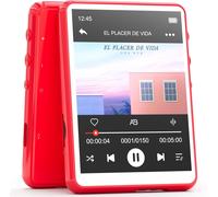 Lecteur Mp3 Bluetooth 5.3, 64 Go Écran Tactile Mp3 Baladeur Enfant Usb C Radio Fm, Haut-Parleur Hd Intégré, Enregistreur Vocal, Son Hifi, Écouteurs Housse De Protection Inclus (Rouge, 64Go)