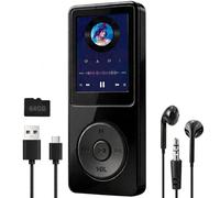 Lecteur MP3 Bluetooth 5.3 64Go, Baladeur MP3 MP4 Portable | avec Haut-Parleur HD Lecteur Musique sans Perte HiFi 48H Autonomie, MP3 Adulte Sport, Support Micro SD