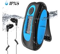 Lecteur MP3 Bluetooth Étanche IPX8 avec Clip bleu foncé