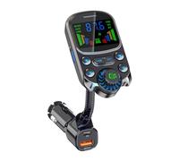 Lecteur MP3 BT de voiture, transmetteur FM Bluetooth, PD+QC3.0, adaptateur de charge de voiture avec écran OLED de 2 pouces, prend en charge la lecture de disque U / TF, assistant vocal, réglage des