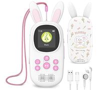 Lecteur MP3 de 32 Go pour Enfants, avec Bluetooth, lecteurs MP3 avec Haut-Parleur, Radio FM, enregistrements, Alarme, chronomètre, supporte jusqu'à 128 Go