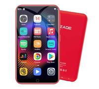 Lecteur MP3 de 80 Go avec Spotify, Wi-FI et Bluetooth, écran Tactile ZAQE de 4 Pouces, Lecteur MP4 sous Android 13, Compatible Audible, Radio FM, Amazon Music, Deezer, Pandora, Play Store (Rot)