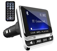Lecteur MP3 de voiture avec modulateur FM Bluetooth écran couleur rotation à 360° et télécommande 12/24V.