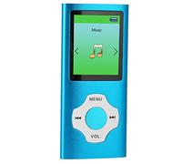 Lecteur MP3, écran 1,8 Pouces 64 Go Extensible 8 Heures de Lecture Lecteur de Musique Portable Prise en de la Radio FM Enregistrement Livre électronique (Bleu Ciel)