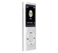 Lecteur MP3, Lecteur de Musique Numérique Portable sans Perte de Musique MP3 MP4 avec écouteurs, Lecture de Musique jusqu'à 8 Heures, Batterie Intégrée de 200 MAh, Lecteur de (Argent)