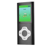 Lecteur MP3, Lecteur de Musique Portable, Radio à écran LCD de 1,8 Pouces, Prise en de la Carte Mémoire 64G, adapté aux étudiants et aux Enfants (Noir)