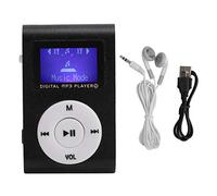 Lecteur MP3, Mini-Lecteur de Musique MP3 Portable Écran LCD à Clip Arrière avec Support MP3 Carte Mémoire de 32 Go avec écouteurs et Câble USB(Noir)