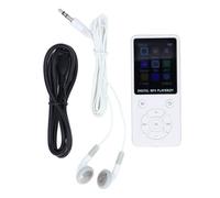 Lecteur MP3 MP4 avec Bluetooth 5.0, écran LCD couleur de 1,8 pouce, lecteur de musique HiFi sans perte avec haut-parleur, lecture vidéo, radio FM, lecteur de livres électroniques p (Blanche)
