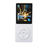 Lecteur MP3 MP4, Lecteur Audio de Musique HiFi Slim sans Perte avec Radio FM, Ebook, Lecture de Musique jusqu'à 30 Heures, Prise en jusqu'à 64 Go de Carte TF pour Le (Blanc)