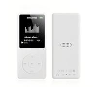 Lecteur MP3 MP4 pour Enfants, Lecteur de Musique MP3 avec écran HD 1,8 Pouces, Radio FM, écouteurs, Lecteur Audio HiFi Portable avec Enregistreur Vocal, Visionneuse de Photos (Blanc)