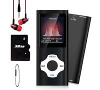 Lecteur MP3 portable, écouteurs Hi-Fi avec basses profondes, design compact et portable idéal pour le divertissement, les études, les activités