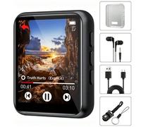Lecteur MP3 portable M5 32 Go 64 Go, écran tactile intégral avec haut-parleurs, radio FM, enregistrement vocal, liseuse de livres électroniques, jusqu'à 128 Go Alliage de zinc