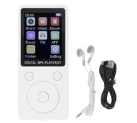 Lecteur MP3 Screen de Couleur 1,8 Pouce HiFi Sound Portable Music Player Picture Picture Book Book Recording 128 Go Carte mémoire (Blanc)