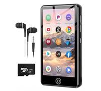 Lecteur MP3 Spotify avec Bluetooth et Wi-FI, AGXOV Baladeur MP3 Bluetooth avec écran Tactile de 4,02 Pouces, 80Go Lecteur MP4 Compatible avec Radio FM, Amazon Music, Deezer, Pandora, Play Store, Noir
