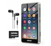 Lecteur MP3 Spotify avec Bluetooth et Wi-FI, AGXOV Baladeur MP3 Bluetooth avec écran Tactile de 4,02 Pouces, 1440Go Lecteur MP4 Compatible avec Radio FM, Amazon Music, Deezer, Argent