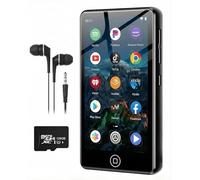 Lecteur MP3 Spotify avec Bluetooth et Wi-Fi, AGXOV Baladeur MP3 Bluetooth avec écran Tactile de 4,02 Pouces, 144Go Lecteur MP4 Compatible avec Radio FM, Amazon Music, Deezer, Pandora, Play Store, Noir