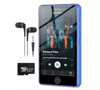Lecteur MP3 Spotify avec Bluetooth et Wi-Fi, AGXOV Baladeur MP3 Bluetooth avec écran Tactile de 4,02 Pouces, 144Go Lecteur MP4 Compatible avec Radio FM, Amazon Music, Deezer, Pandora, Play Store, Bleu