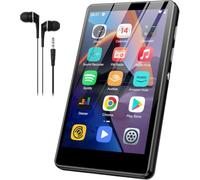 Lecteur MP3 SWOFY 80 Go Bluetooth Wi-FI, écran Tactile 4,0 Pouces Android MP3/MP4, Compatible Spotify, Amazon Music, Radio FM, enregistreur, liseuse et navigateur Web (Noir)