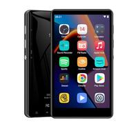 Lecteur MP3 SWOFY 80GB avec Bluetooth et WiFi, écran Tactile 4,0 Pouces, MP3 & MP4 Android compat. avec Spotify, Pandora, Amazon Music, Libby, Audible, navigateur, Extension jusqu'à 1TB (Noir)