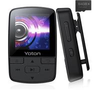 Lecteur MP3 YOTON YM03 - Lecteur de Musique 80 Go Bluetooth avec Clip - Son HiFi - Radio FM - Enregistreur Vocal - Carte TF 64 Go I