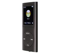 Lecteur MP4 avec écran LCD 1,8 Pouces, Mini Lecteur de Musique MP3 Fin Compatible avec MP3 WMA FLAC Ape AAC OGG et ACELP avec 8 Heures de Lecture (Noir)