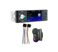 Lecteur MP5 de Voiture avec Écran de 4,1 Pouces Compatible avec 1 Din Système Audio à Distance USB AUX FM Support Caméra de Recul