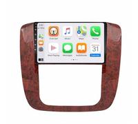 Lecteur Multimédia Écran Tactile pour GMC Yukon Chevrolet Tahoe Suburban 2007-2012 HD Écran Tactile avec Carplay Android Auto sans Fil GPS Wi-FI USB Bluetooth RDS Radio, 4 Nuclear 2G+32G