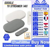 Google Streamer TV 4K – HDR, diffusion rapide, télécommande de recherche vocale