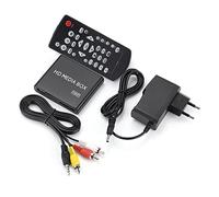 Lecteur Multimédia Lecteur Full HD 1080p Prise en Charge du Boîtier Vidéo Numérique HDMI USB MMC RMVB MP3 AVI MKV (Prise UE)