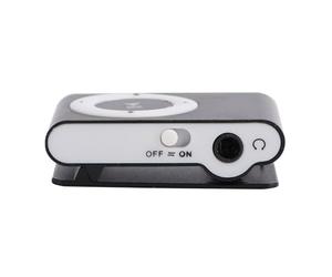 Lecteur multimédia, lecteur vidéo numérique avec écouteurs et câble USB, lecteur de signalisation numérique pour lecteur MP3 BackClip (Noir)