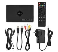 Lecteur multimédia portable Full HD 1080p, design en alliage d'aluminium, compatible USB et lecture automatique