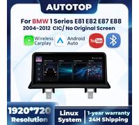 Lecteur multimédia sans fil CarPlay Android Auto pour BMW Série 1 E87 E81 E82 E88 2004-2012 CIC sans écran YouTube GPS autoradio With IDrive