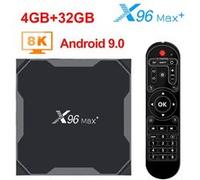 Lecteur multimédia TV Box X96 Max Plus Amlogic S905X3 Wifi Bluetooth 4GB+32GB Android 9.0 -noir