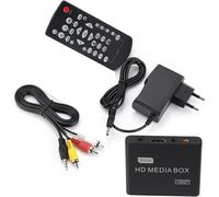 Lecteur Multimédia Vidéo,Lecteur Multimédia Full Hd Mini Box Lecture Usb,Disque Dur Mobile,Prise En Charge De La Carte Sd Sortie Hdmi/Yuv/Av Lecteur Multimédia D'Accès À(Eu Plug)