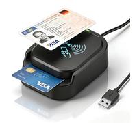 Lecteur NFC Writer Lecteur de Carte à Puce et NFC, Lecteur de Carte d'Identité Européenne, Compatible Windows Mac OS Linux Android, Plug & Play, pour Banque en Ligne, Signature Numérique