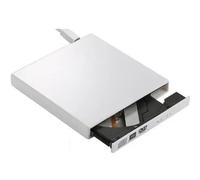 Lecteur Optique DVD USB Externe Universel 24X Enregistreur CD for Ordinateur Portable Qualité d'image Claire Audio Stable(White)