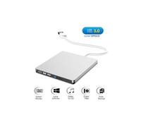 Lecteur optique externe argent usb3. 0 cd-rw dvd + rw dvd-ram graveur cd dvd pour mac pc portable netbook