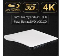 Lecteur Optique Externe Blanc USB 3.0 BD-ROM Blu-ray 4K 3D CD-VCD-DVD Graveur Pour Ordinateur De Bureau-Notebook