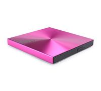Lecteur Optique Externe, Lecteur CD/DVD +/- RW Portable USB 3.0 graveur de ré-graveur DVD/CD Mince, Lecteur de Disque DVD-RW pour Ordinateur de Bureau(Rose)