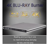Lecteur optique externe ultra-mince avec gravure Blu-Ray 4K, USB 3.0, lecture DVD, Blu-Ray R/W 3D, graveur CD/DVD USB3.0