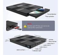 Lecteur optique multifonction externe USB pour ordinateur, lecteur DVD, enregistreur pour ordinateur portable, ultra-mince