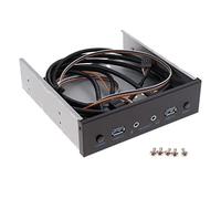 Lecteur optique USB 3.0 2 ports avec panneau avant USB + audio HD + bouton d'alimentation